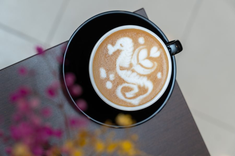Latte art at Trisara